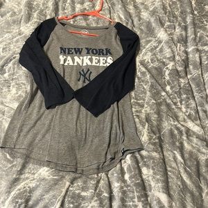 This is a Yankees shirt that has been worn once! Still in great condition!